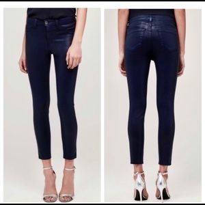 L’AGENCE Margot Metro Coated Crop Skinny jean